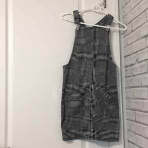 Houndstooth overall dress